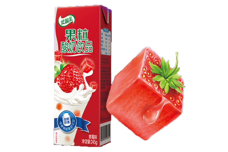 YILI MANGO STRAWBERRY YOGURT DRINK 245ML